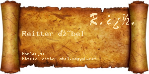 Reitter Ábel névjegykártya
